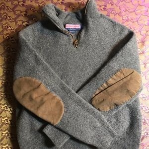 Vineyard vines zip up sweater 100 percent wool